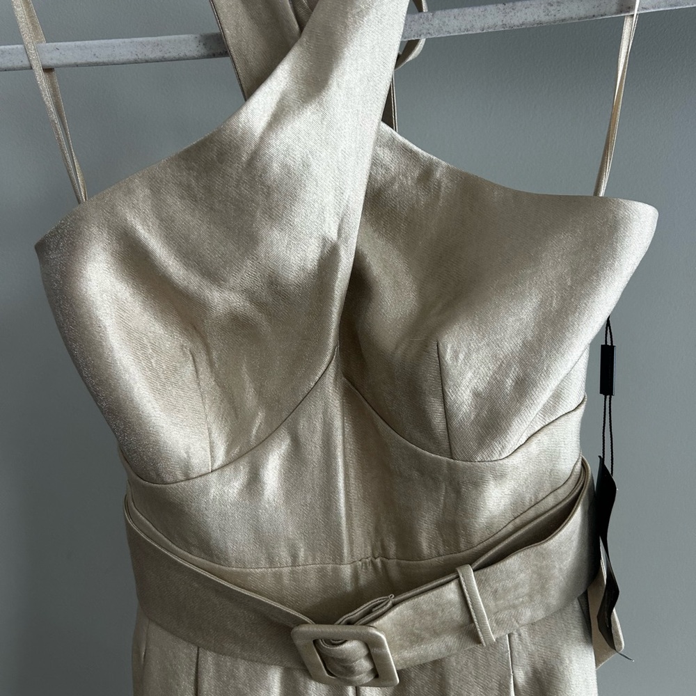 Elegant Wide Leg Halter Jumpsuit